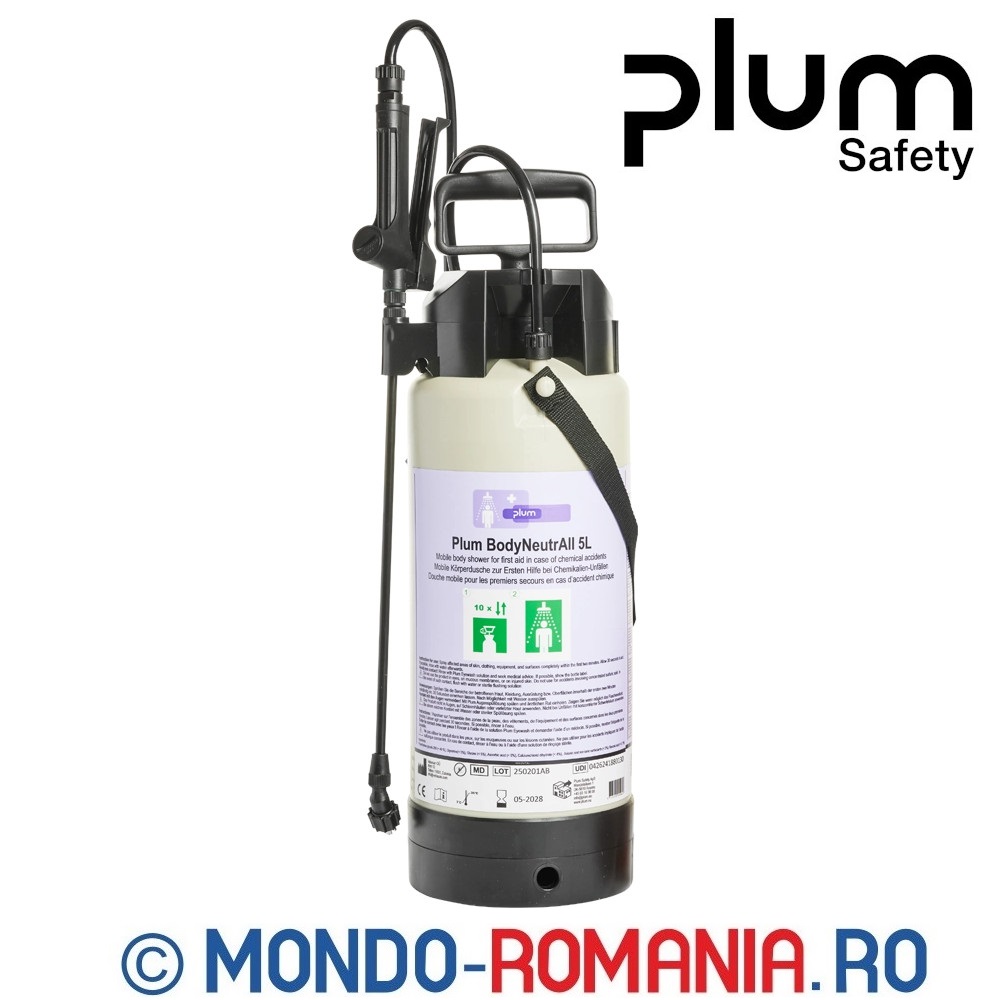 Spalator portabil de ochi pentru situatii de urgenta - Plum BodyNeutrAll Mobile Shower 5l 4735